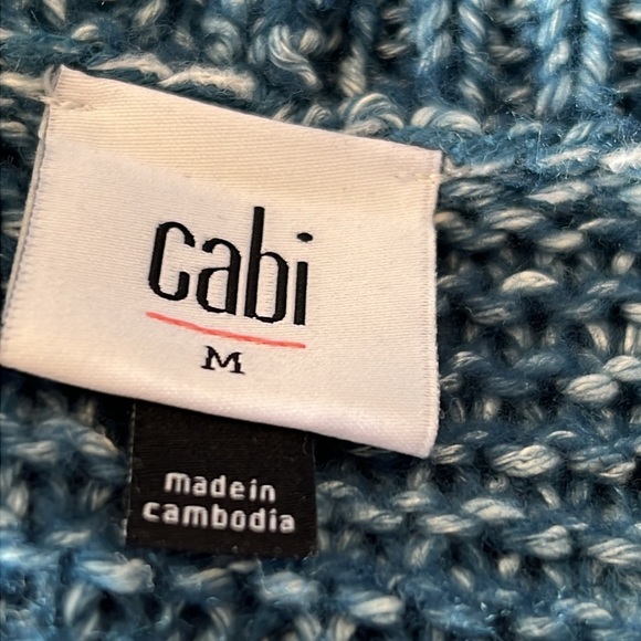 Cabi Astral Cable Knit Long Sleeve Open Cardigan Sweater Size Medium - Picture 6 of 7